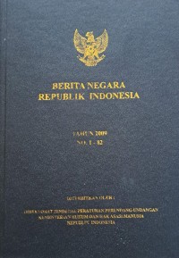 Image of BERITA NEGARA REPUBLIK INDONESIA TAHUN 2009 No. 1-82