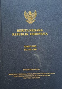 Image of BERITA NEGARA REPUBLIK INDONESIA TAHUN 2009 No. 151-260